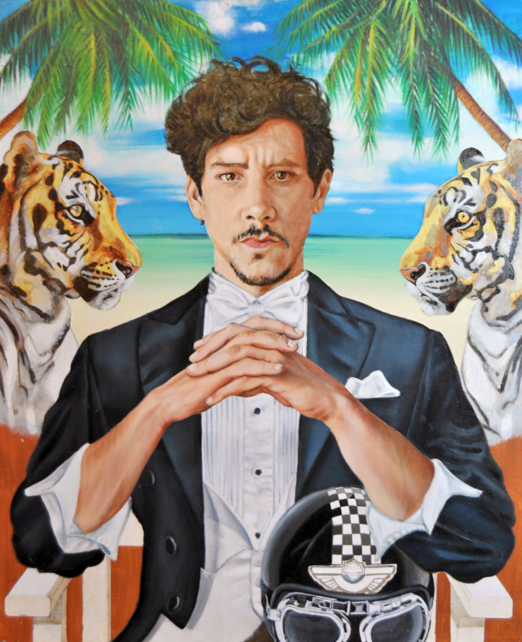 Retrato de Óscar Jaenada realizado por AccNeo-Grup dentro del proyecto Following the King