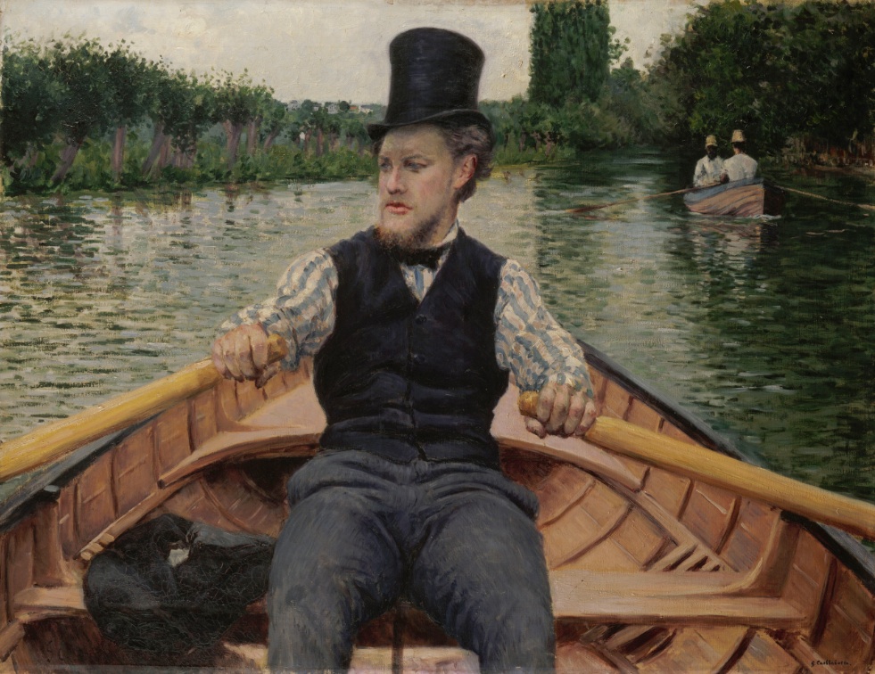 Remero con sombrero de copa, Gustave Caillebotte
