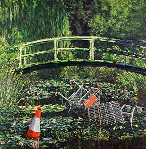 Banksy reinterpreta a Monet