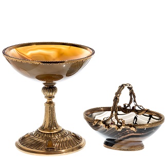 Copa y cesta ornamental Fabergé