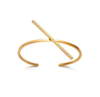 Infinity lines. Colección brazalete oro con diamantes